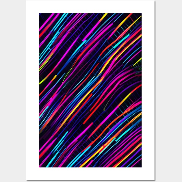 Neon lights pattern Wall Art by Spaceboyishere